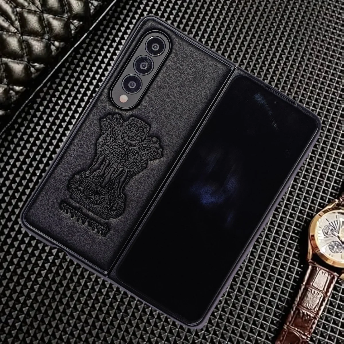 Ashoka Black Leather Case for Samsung Galaxy Z Fold 3