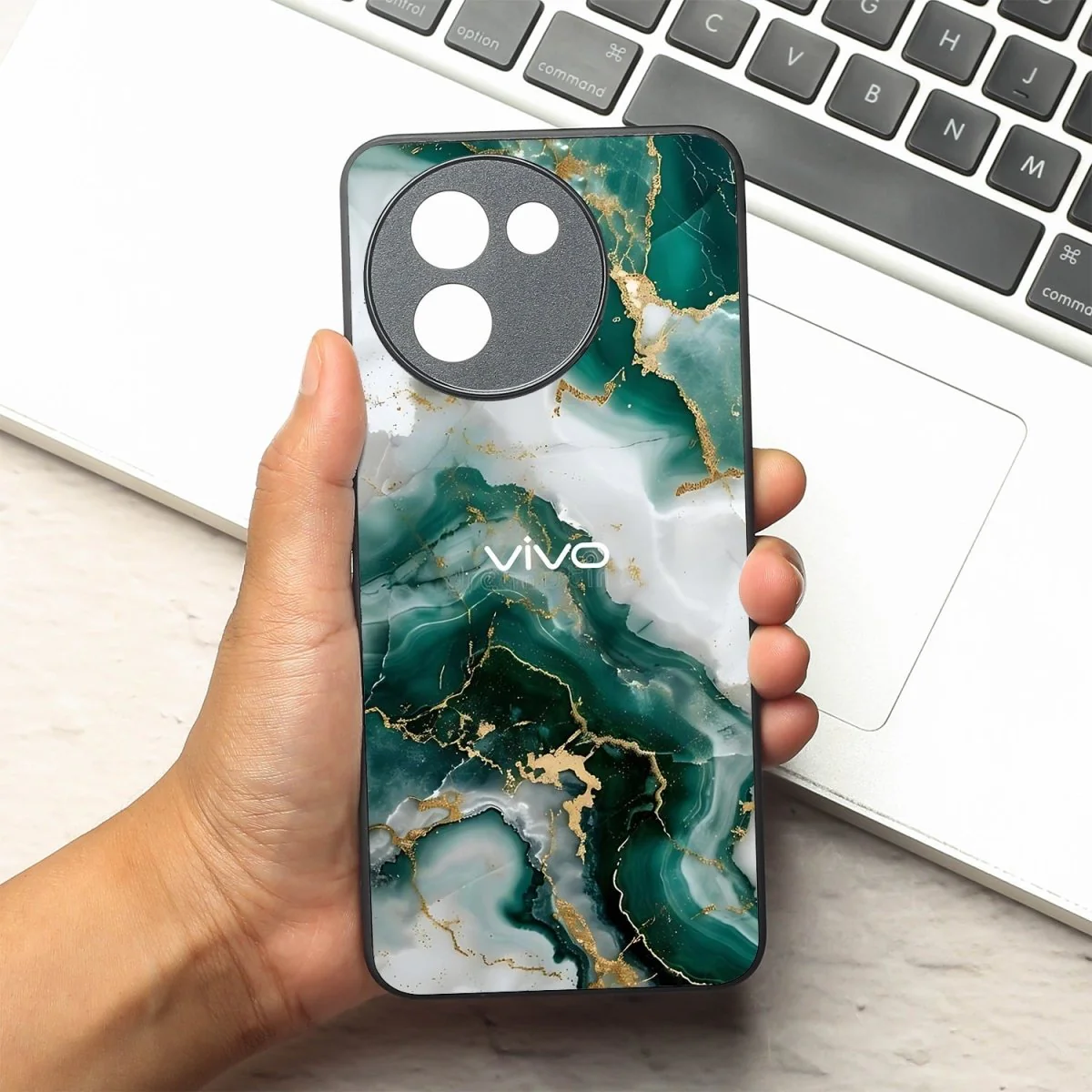 Auric Glaze metal back case for Vivo T3X
