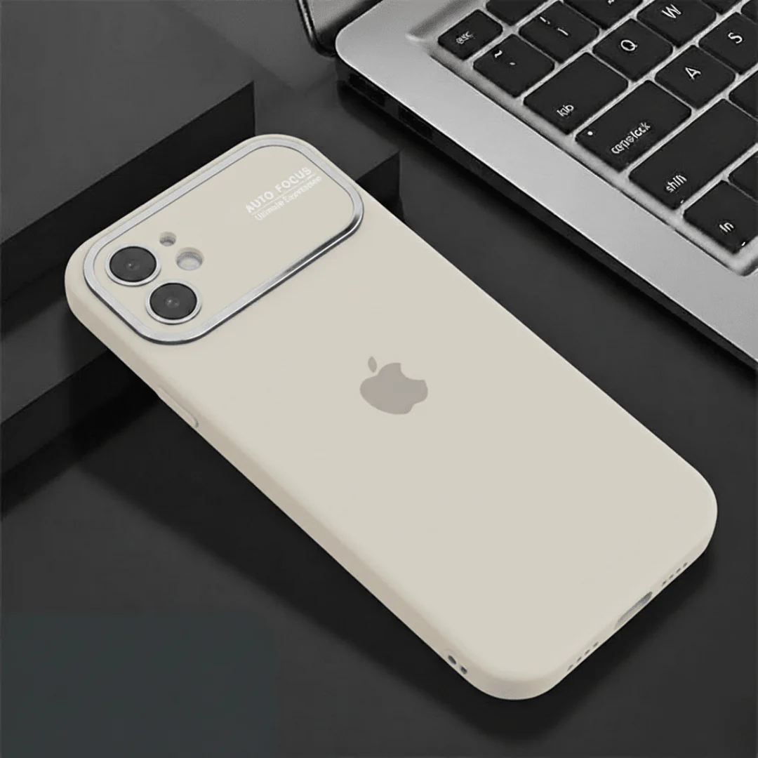 Auto Focus Cream Original Silicone case for Apple iphone 12