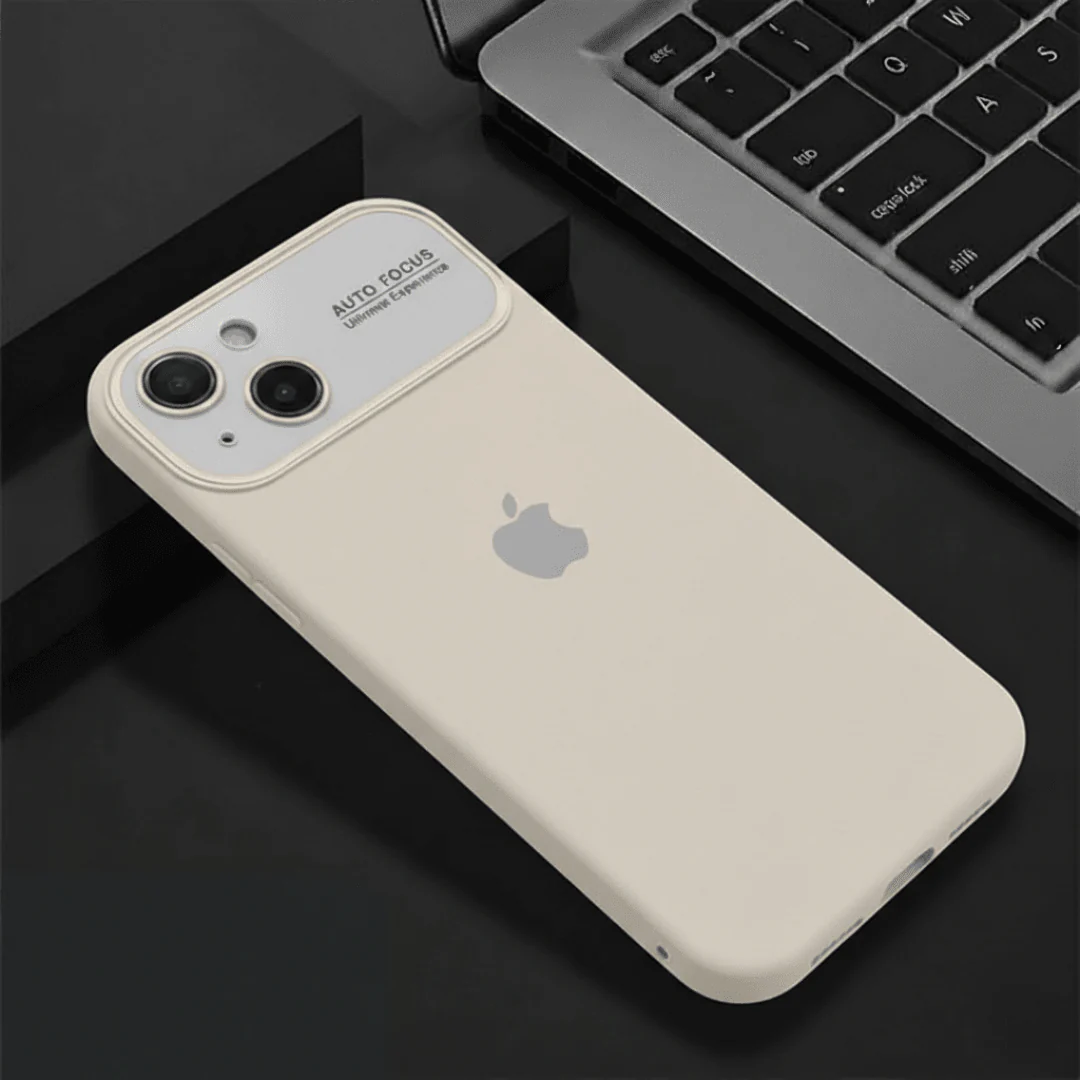 Auto Focus Cream Original Silicone case for Apple iphone 14