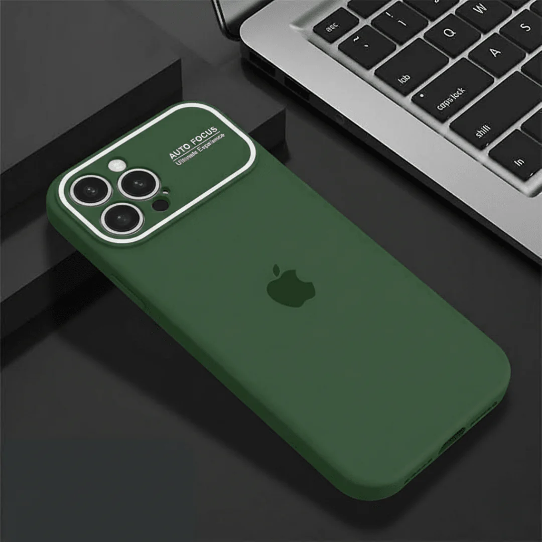 Auto Focus Dark Green Original Silicone case for Apple iphone 12 Pro