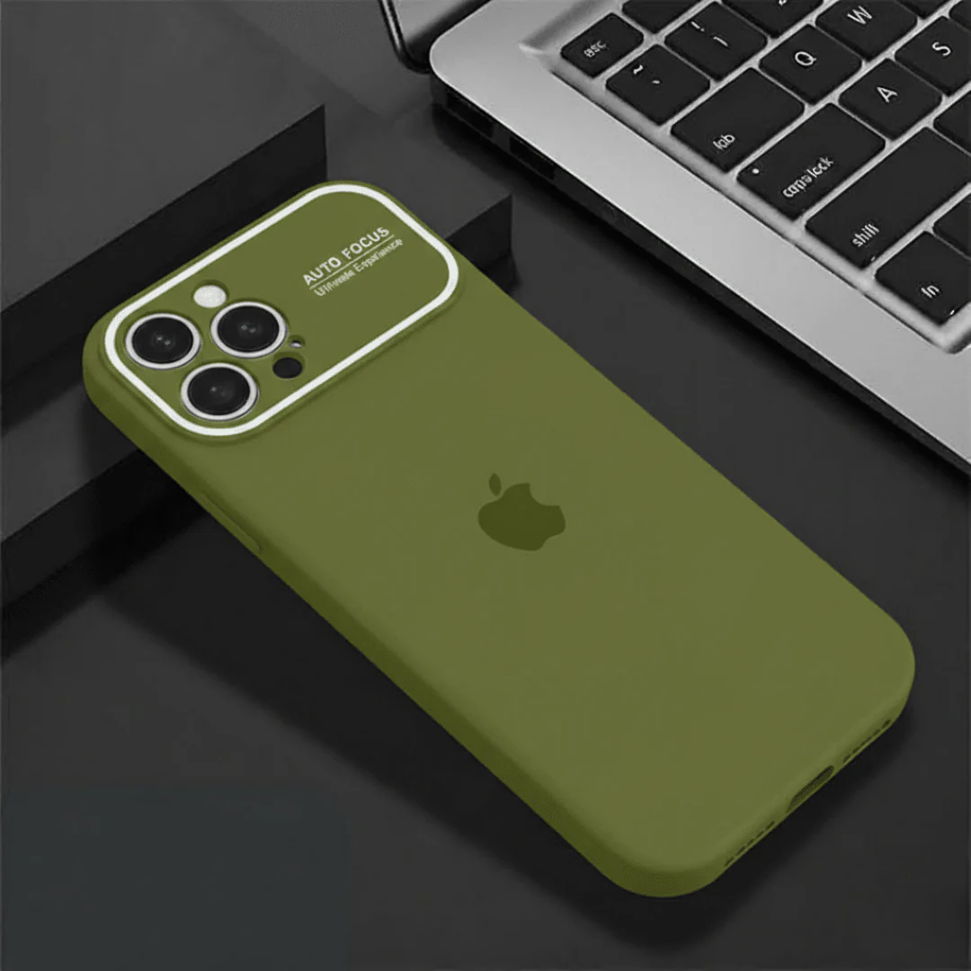 Auto Focus Olive Green Original Silicone case for Apple iphone 13 Pro Max