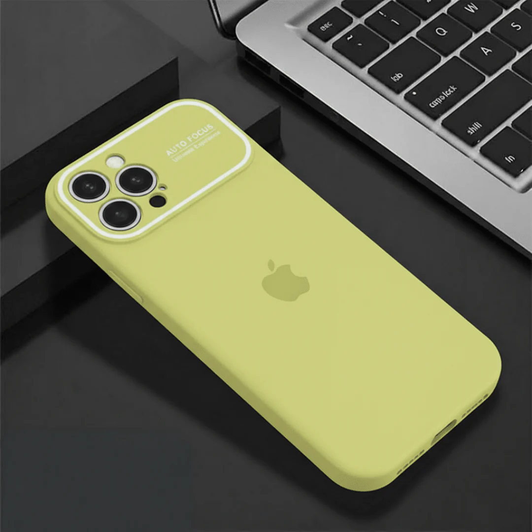 Auto Focus Yellow Original Silicone case for Apple iphone 13 Pro