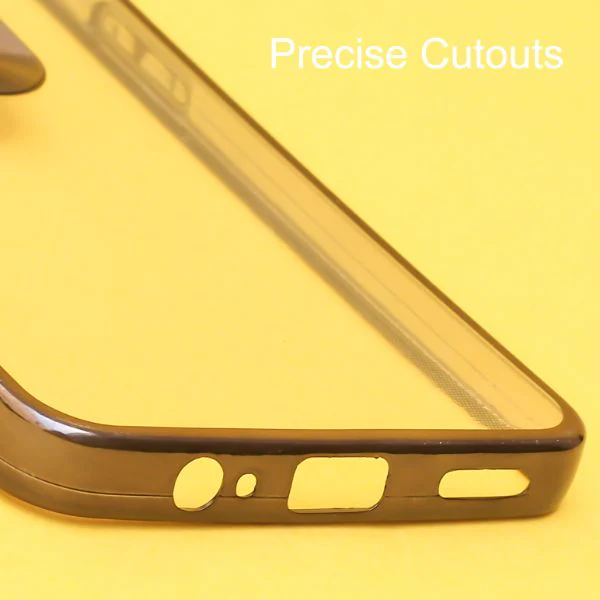 Gold 6D Chrome Logo Cut Transparent Case for Oneplus 6 - Image 5