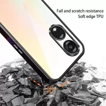 Black 6D Chrome Logo Cut Transparent Case for Oppo Reno 8T - Image 3