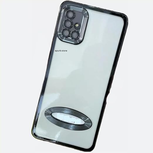 Black 6D Chrome Logo Cut Transparent Case for Samsung A51 - Image 3