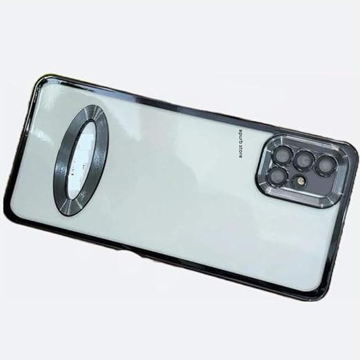 Black 6D Chrome Logo Cut Transparent Case for Samsung A51 - Image 4
