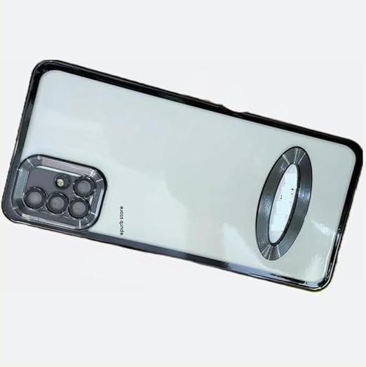 Black 6D Chrome Logo Cut Transparent Case for Samsung A51 - Image 5