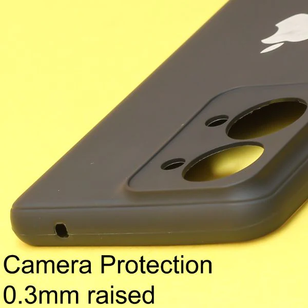 Black Candy Silicone with Apple Logo Case for Oneplus Nord 2T - Image 4