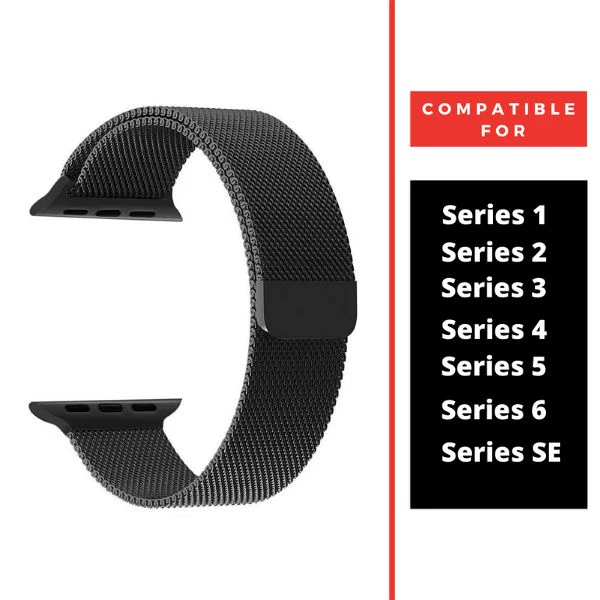 Black Chain Strap For Apple Watch Series 5 (38mm/40mm/41mm)