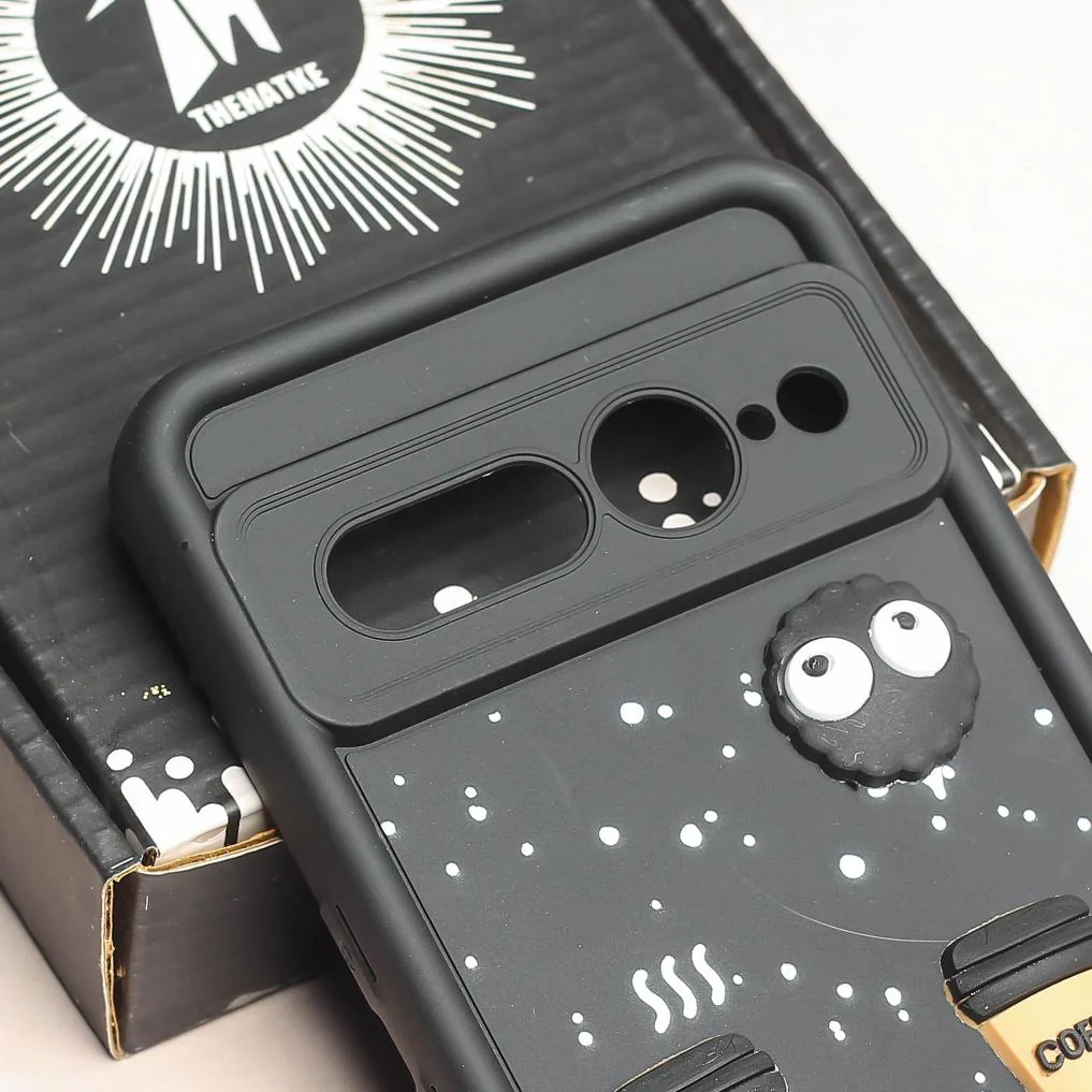 Black COFFEE (ALWAYS HAPPY) Silicone case for Google Pixel 7 Pro - Image 4