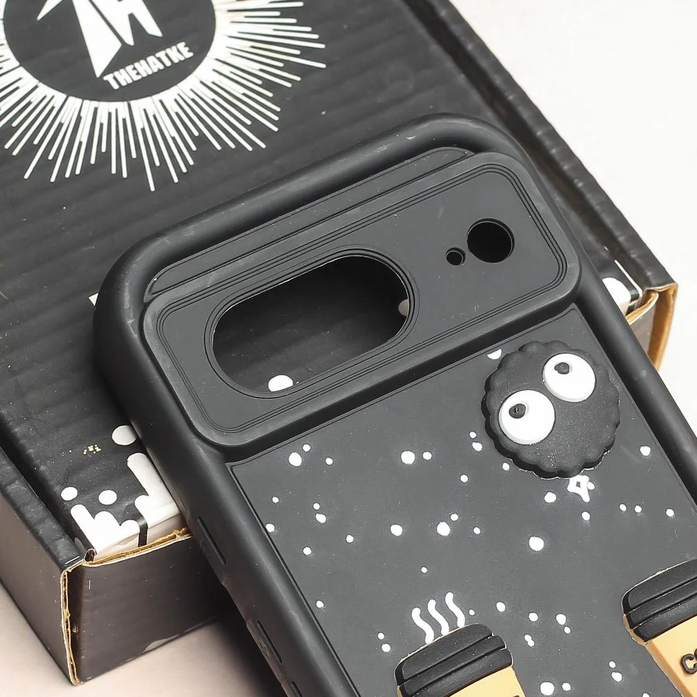 Black COFFEE (ALWAYS HAPPY) Silicone case for Google Pixel 8 - Image 4