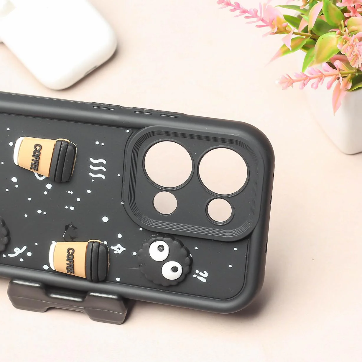 Black COFFEE (ALWAYS HAPPY) Silicone case for Oppo Reno 13 - Image 3