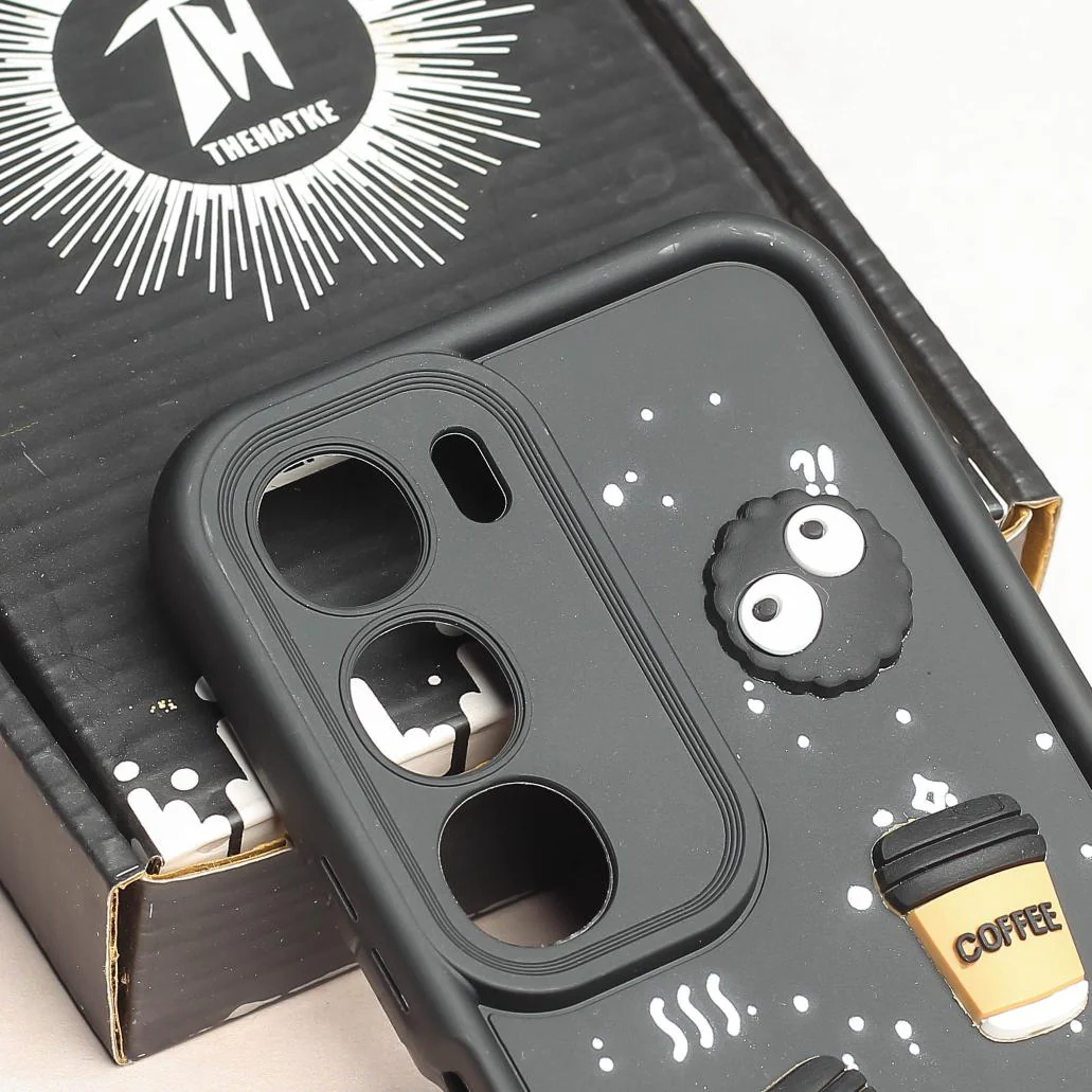 Black COFFEE (ALWAYS HAPPY) Silicone case for Vivo Y29 - Image 4