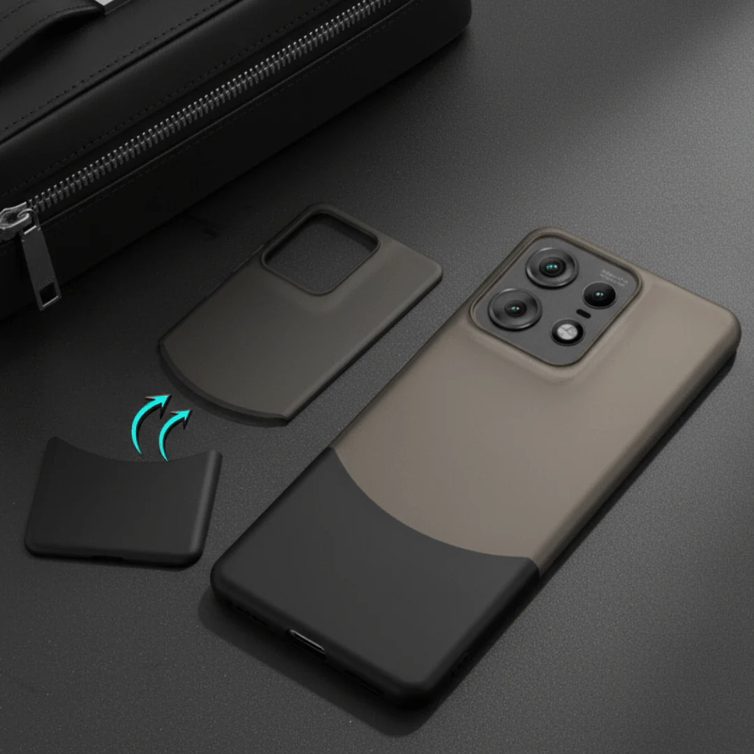 Black Detach Matte Case For Motorola Edge 50 Pro