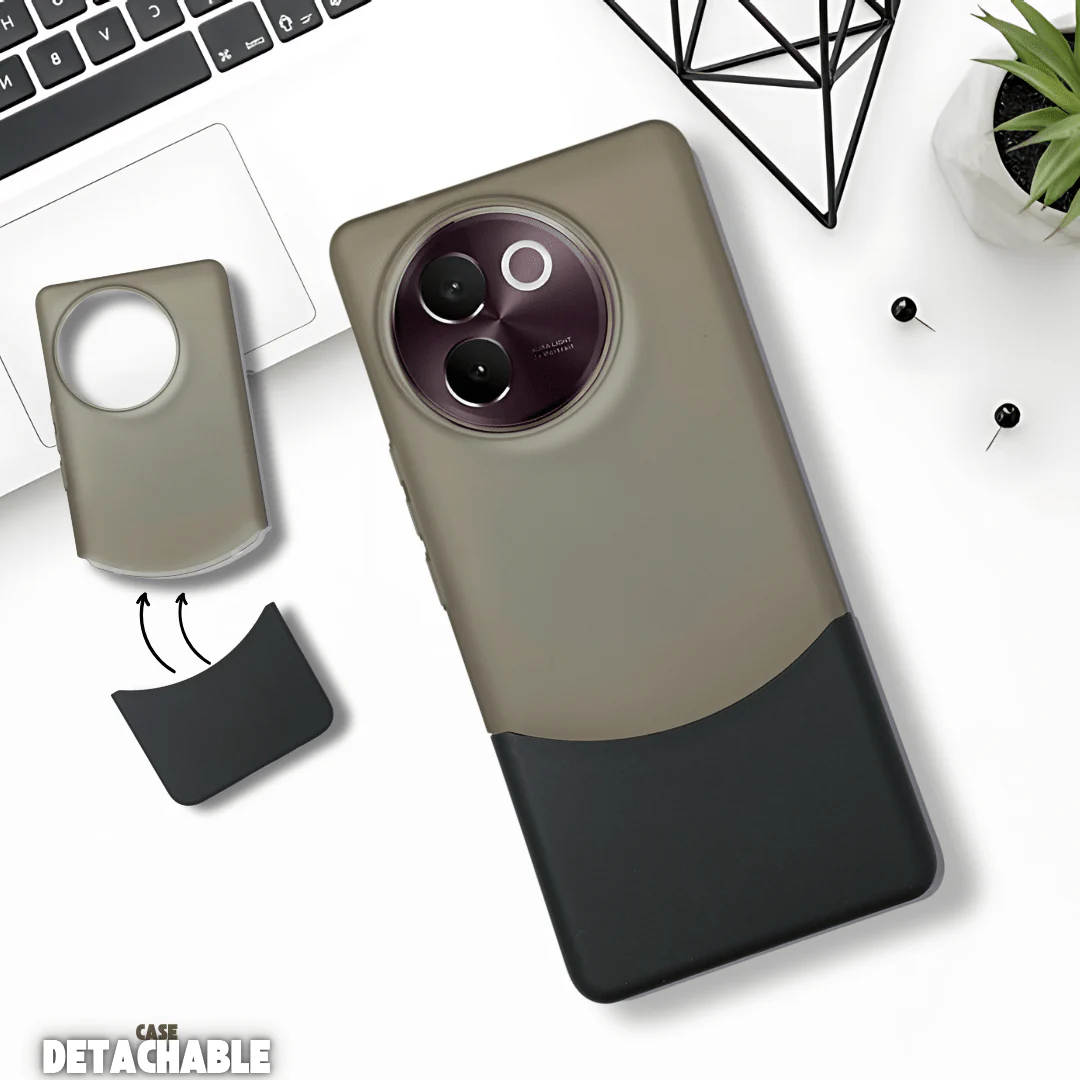 Black Detach Matte Case for Vivo V30E