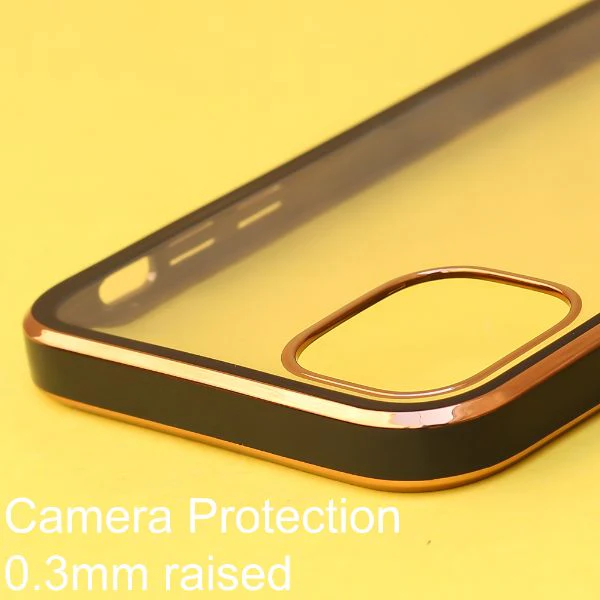 Black Electroplated Transparent Case for Apple iphone 12 Mini - Image 5