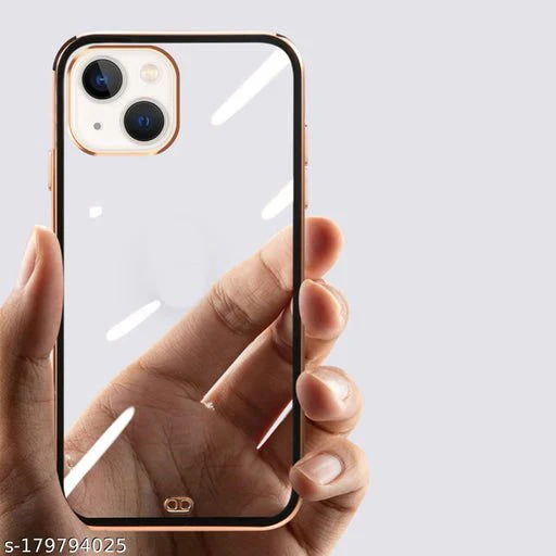 Black Electroplated Transparent Case for Apple iphone 14 Plus
