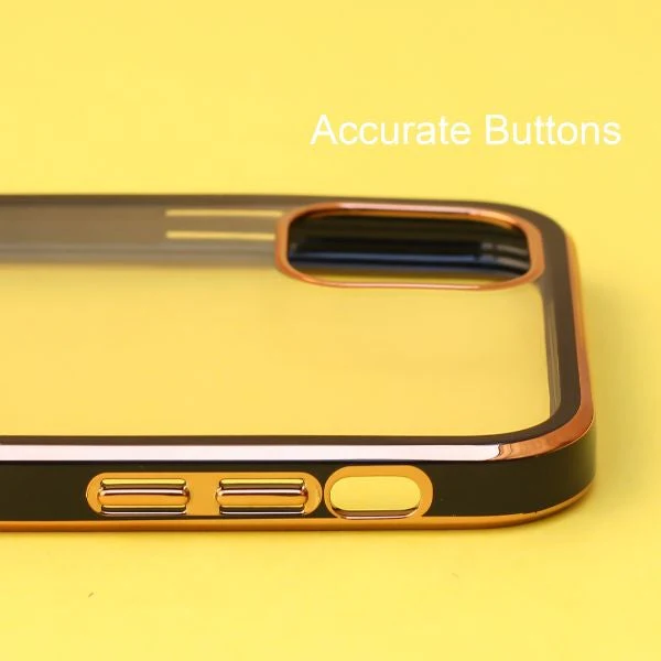 Black Electroplated Transparent Case for Apple iphone 15 Plus - Image 3