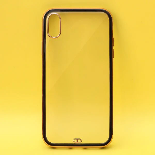 Black Electroplated Transparent Case for Apple iphone XR
