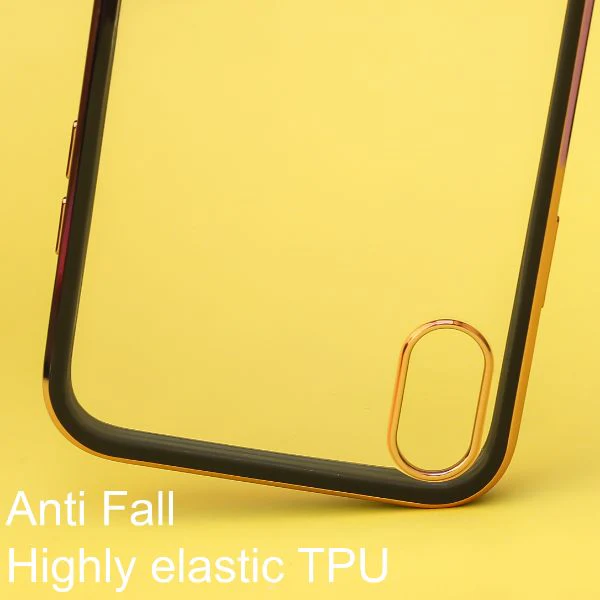 Black Electroplated Transparent Case for Apple iphone Xs max - Image 2