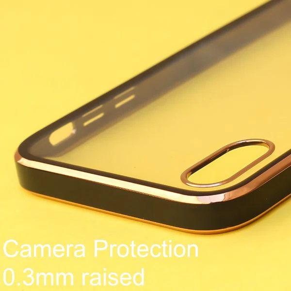 Black Electroplated Transparent Case for Apple iphone Xs max - Image 4