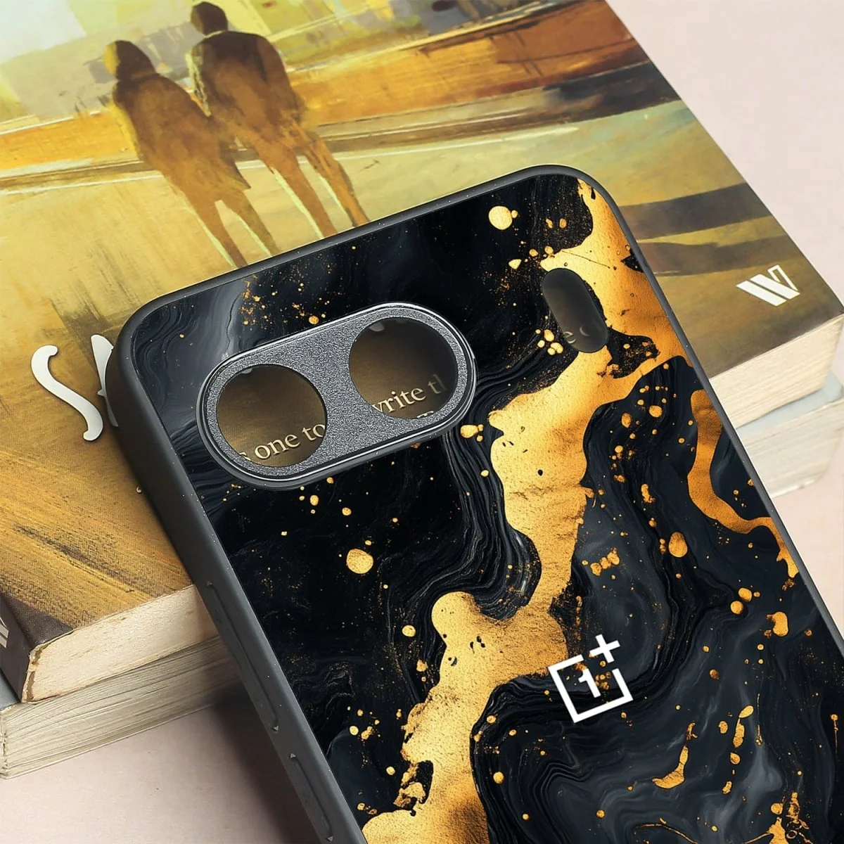 Black Gold Blaze metal back case for Oneplus Nord 4 - Image 3