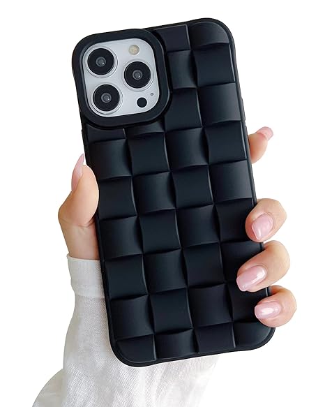 Black Grid silicone case for Apple iPhone 15 Pro