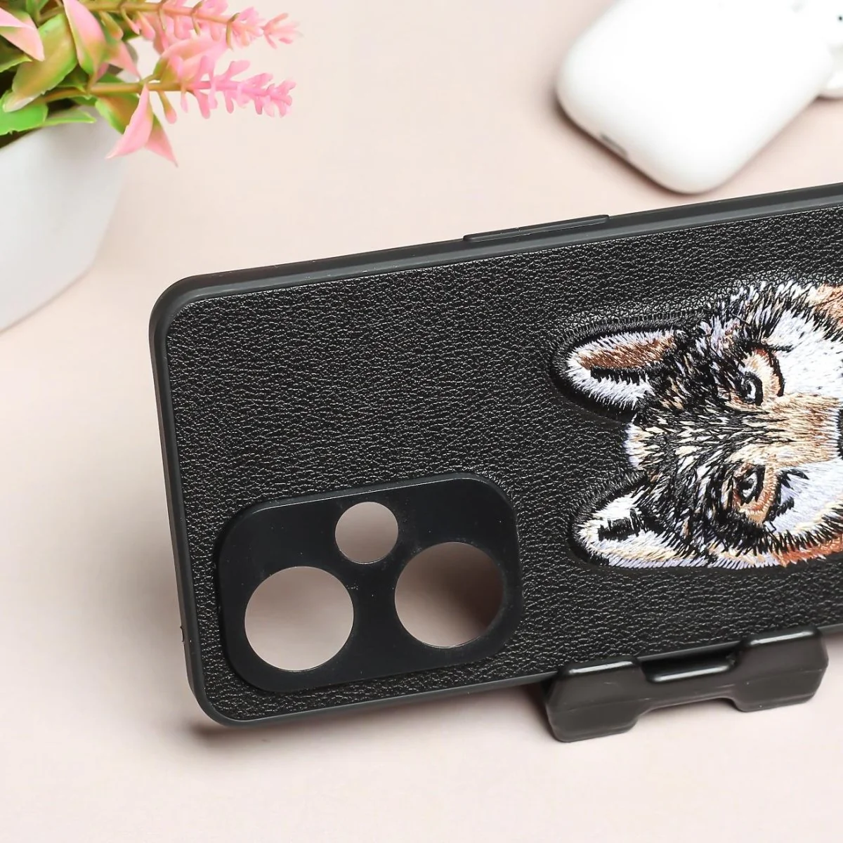 Black Leather Brown Fox Camera Ornamented for Oneplus Nord CE 3 Lite - Image 3