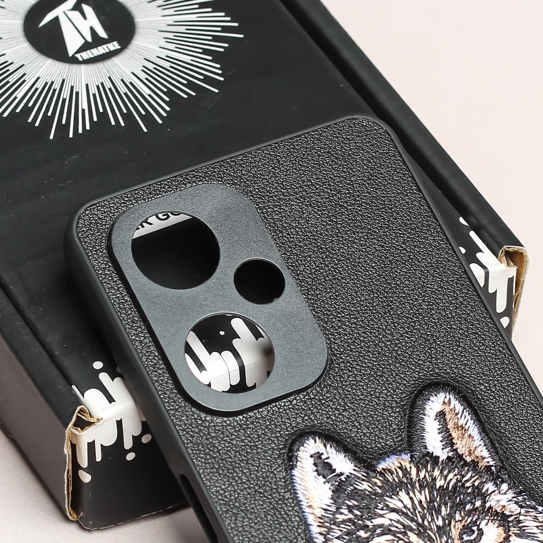 Black Leather Brown Fox Camera Ornamented for Oneplus Nord CE 3 Lite - Image 4