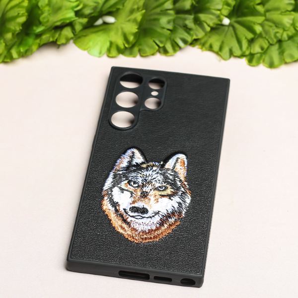 Black Leather Brown Fox Camera Ornamented for Samsung S23 Ultra - Image 3