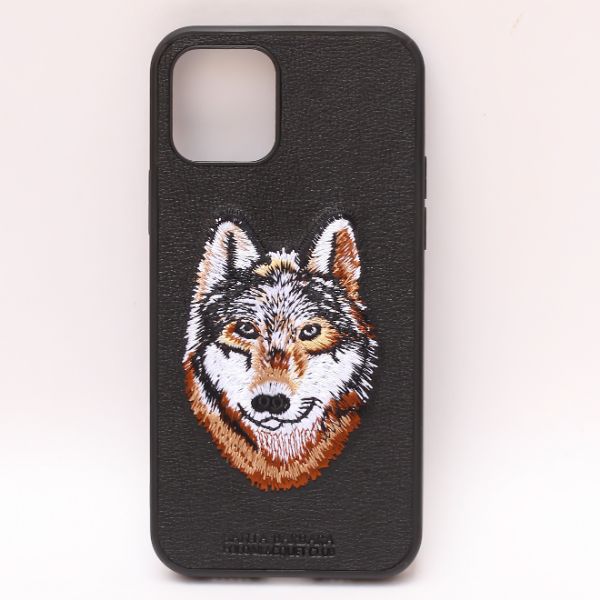 Black Leather Brown Fox Ornamented for Apple iPhone 11 Pro Max - Image 2