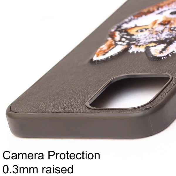 Black Leather Brown Fox Ornamented for Apple iPhone 11 Pro Max - Image 5
