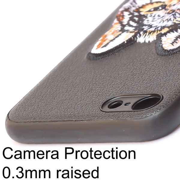 Black Leather Brown Fox Ornamented for Apple iPhone 7 - Image 5