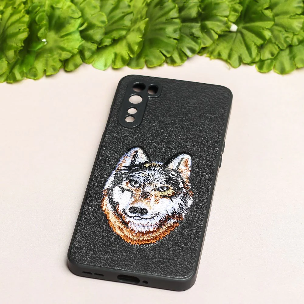 Black Leather Brown Fox Ornamented for Oneplus Nord - Image 2