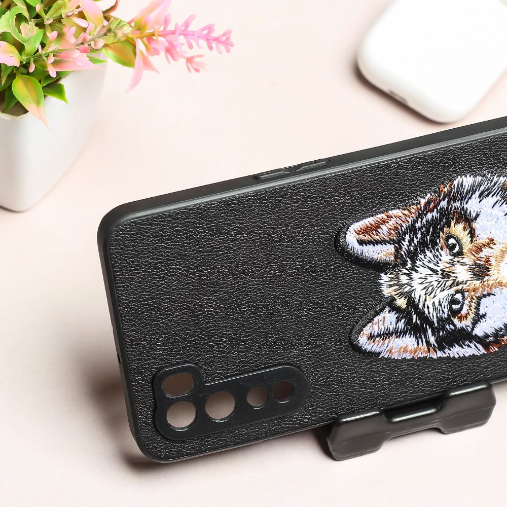 Black Leather Brown Fox Ornamented for Oneplus Nord - Image 3