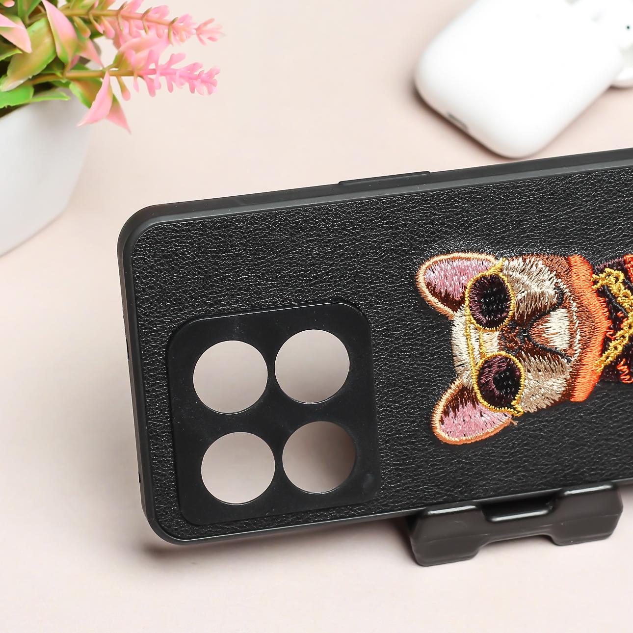 Black Leather Bulldog Camera Ornamented for Oneplus 10T - Image 3