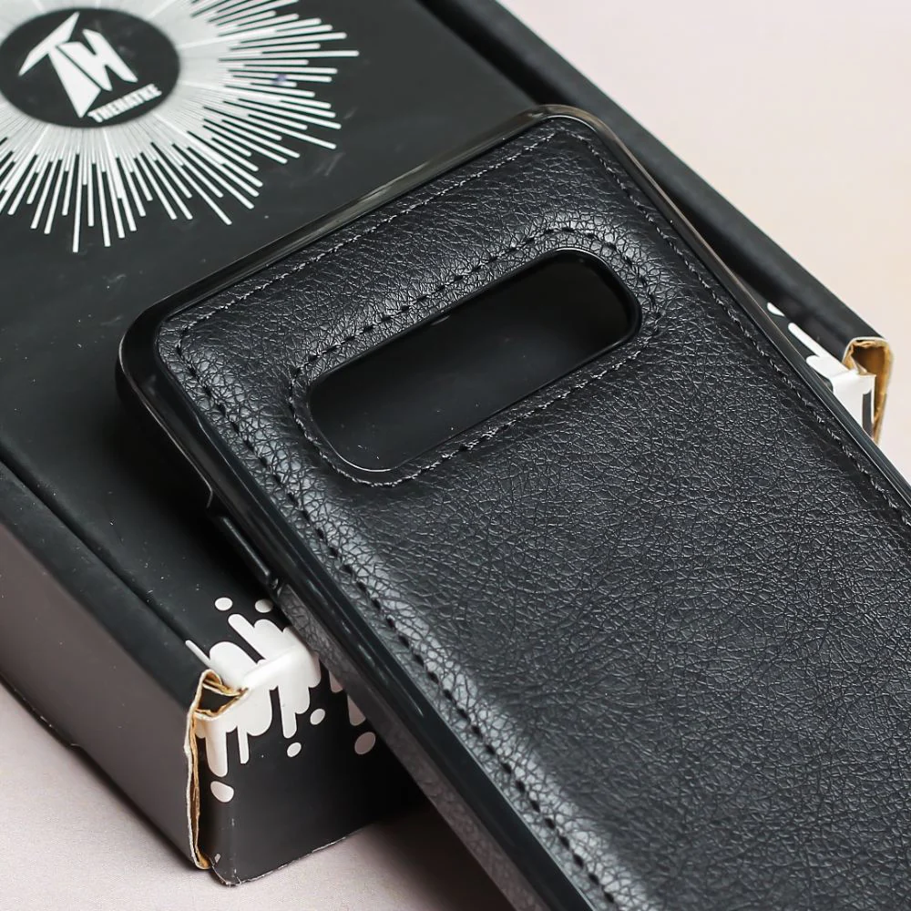 Puloka Black Leather Case for Samsung S10 plus - Image 4