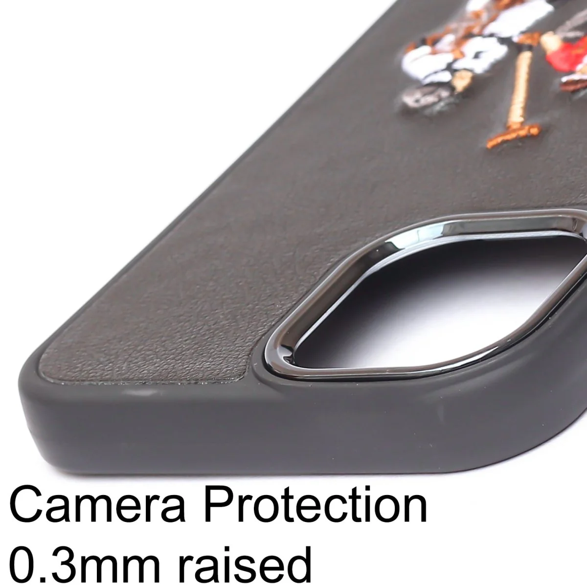 Black Leather Dual Horse rider Ornamented for Apple iPhone 11 Pro - Image 6