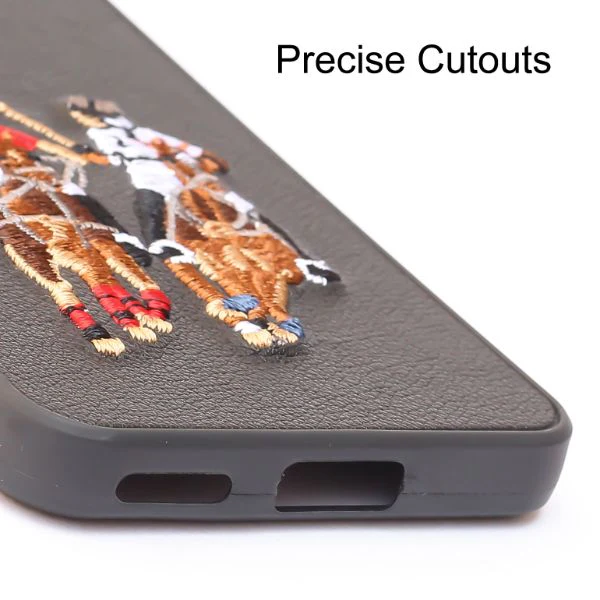 Black Leather Dual Horse rider Ornamented for Oneplus Nord 2T - Image 5