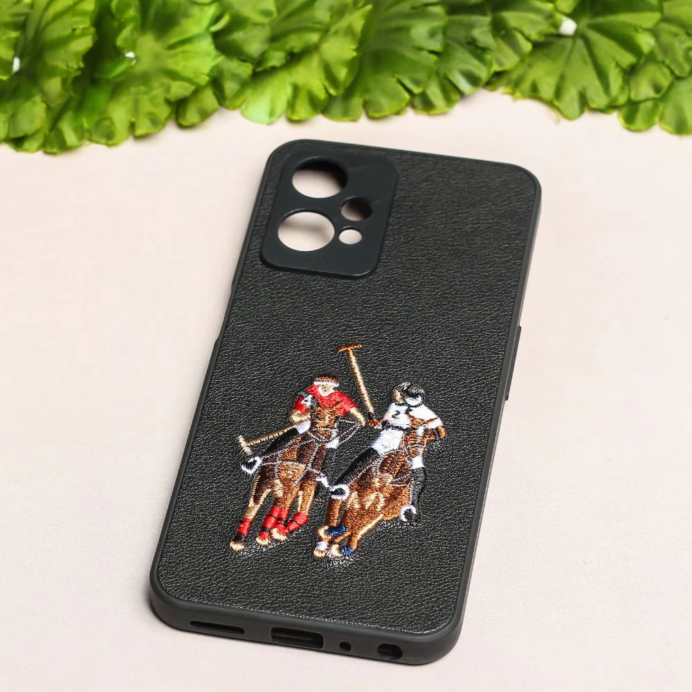 Black Leather Dual Horse rider Ornamented for Oneplus Nord CE 2 Lite - Image 2