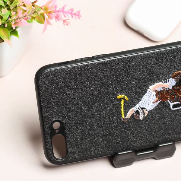 Black Leather Horse rider Ornamented for Apple iPhone 7 Plus - Image 2