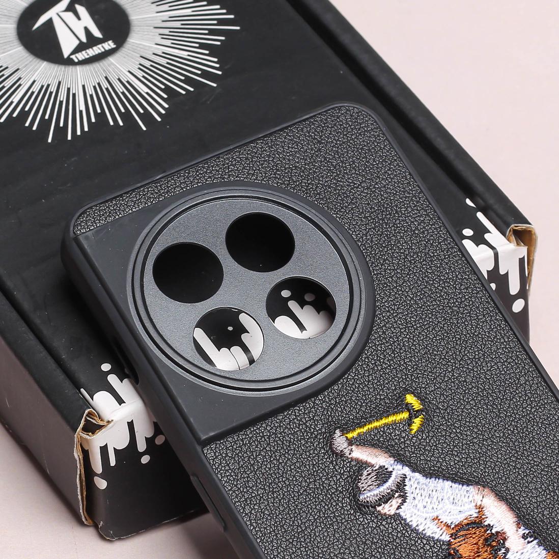 Black Leather Horse Rider Ornamented for Oneplus 11R - Image 4