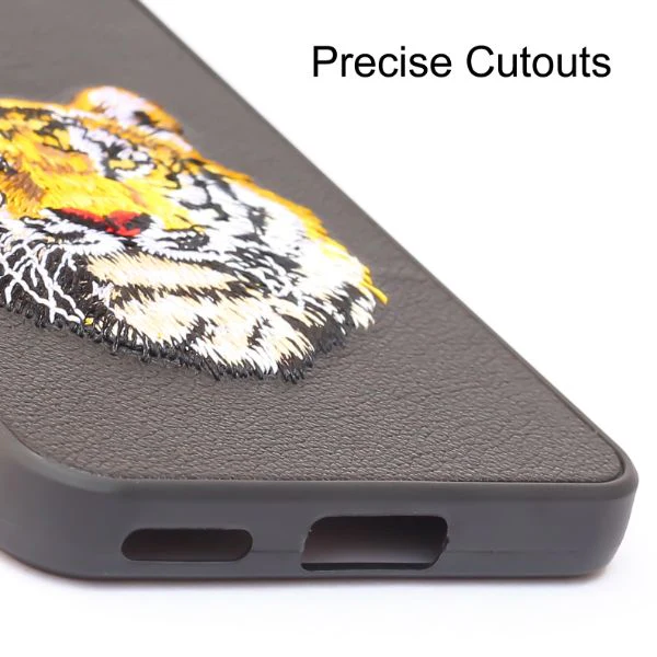 Black Leather Yellow Lion Camera Ornamented for Oneplus Nord 2T - Image 6