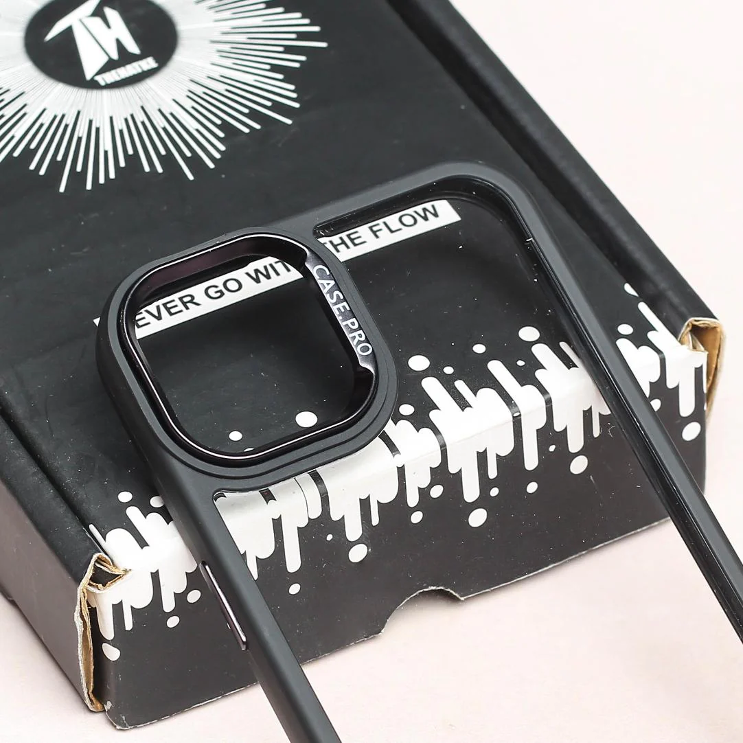 Black Lifted Transperant Case for Apple Iphone 15 Plus - Image 4
