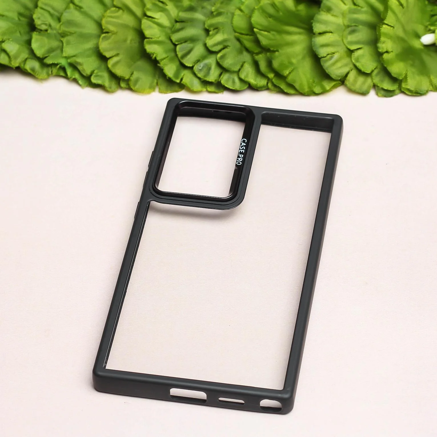 Black Lifted Transperant Case for Samsung S22 Ultra - Image 2