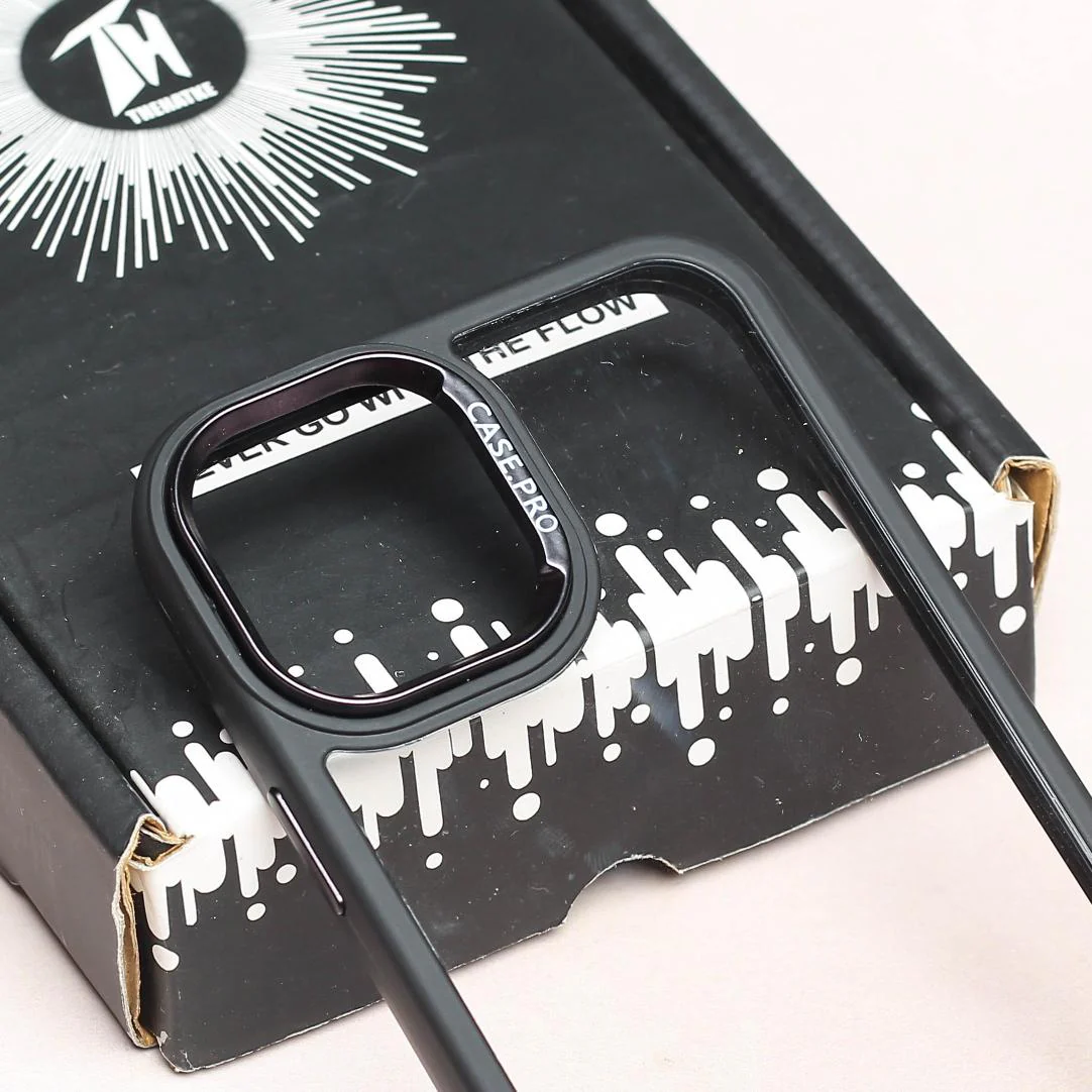 Black Lifted Transperant Case for Apple Iphone 12 Pro - Image 4