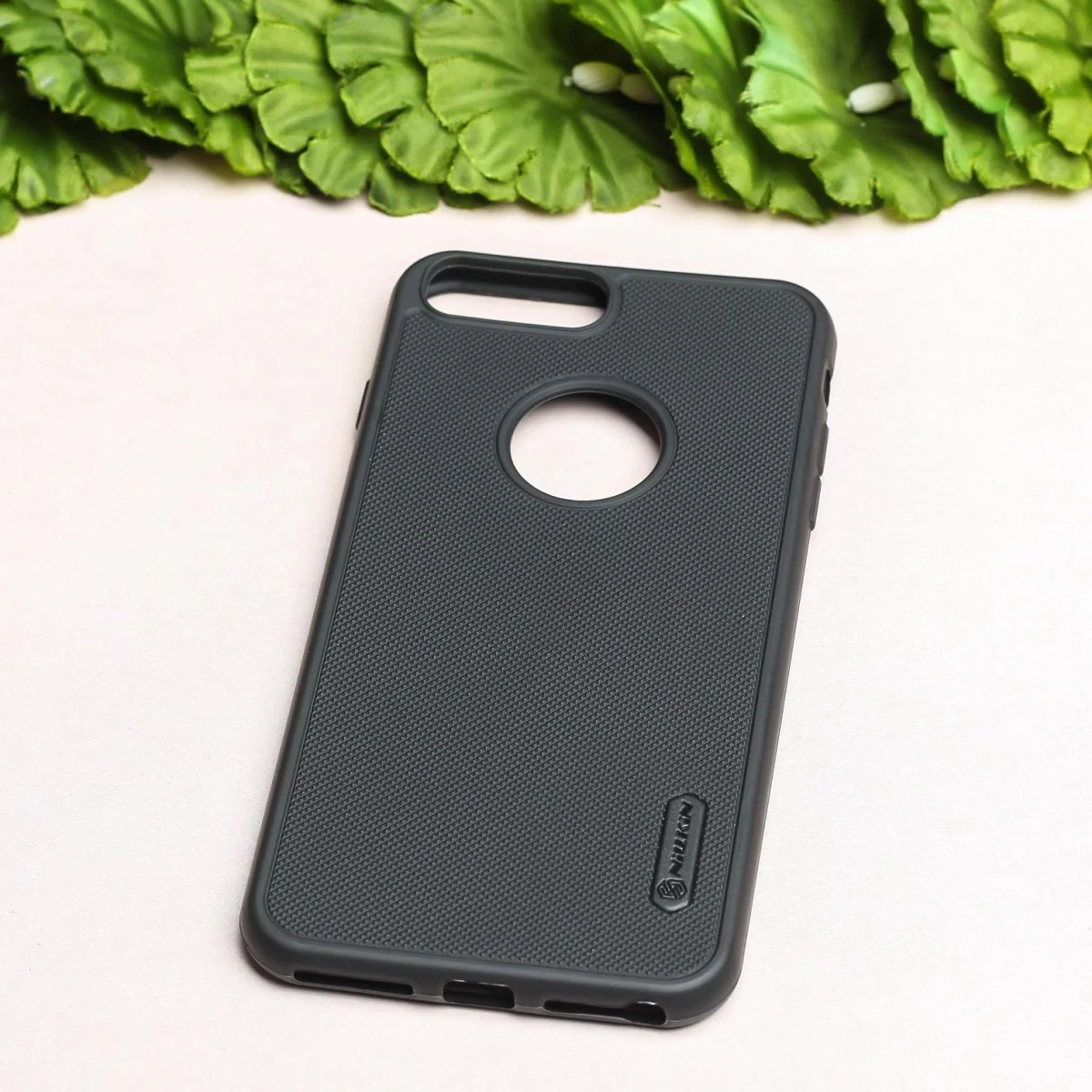 Black Logo Cut Niukin Silicone Case for Apple iphone 7 Plus - Image 2