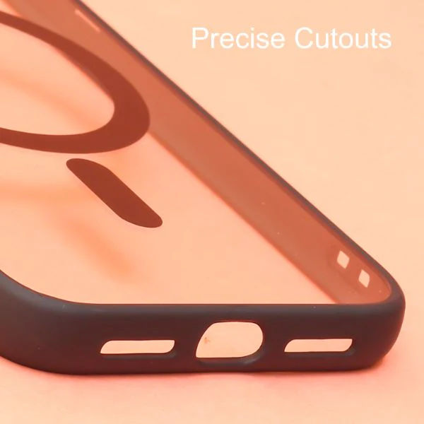 Black MagSafe Clear Transparent Silicone case for Apple iphone 15 Pro - Image 6