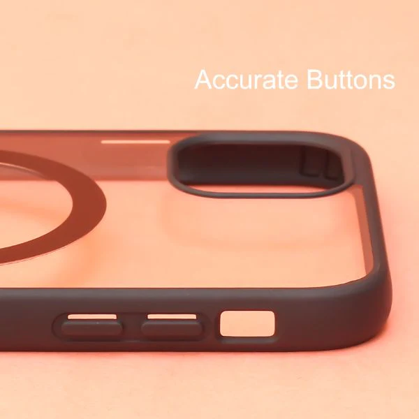 Black MagSafe Clear Transparent Silicone case for Apple iphone 13 - Image 4